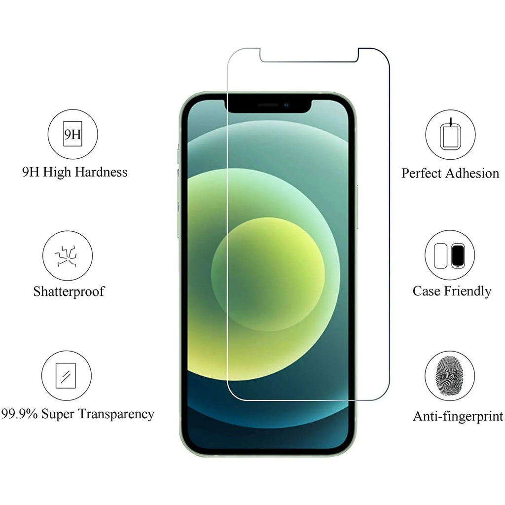 Entronix Clear Screen Protector Compatible with iPhone 12 - 2-Piece Combo