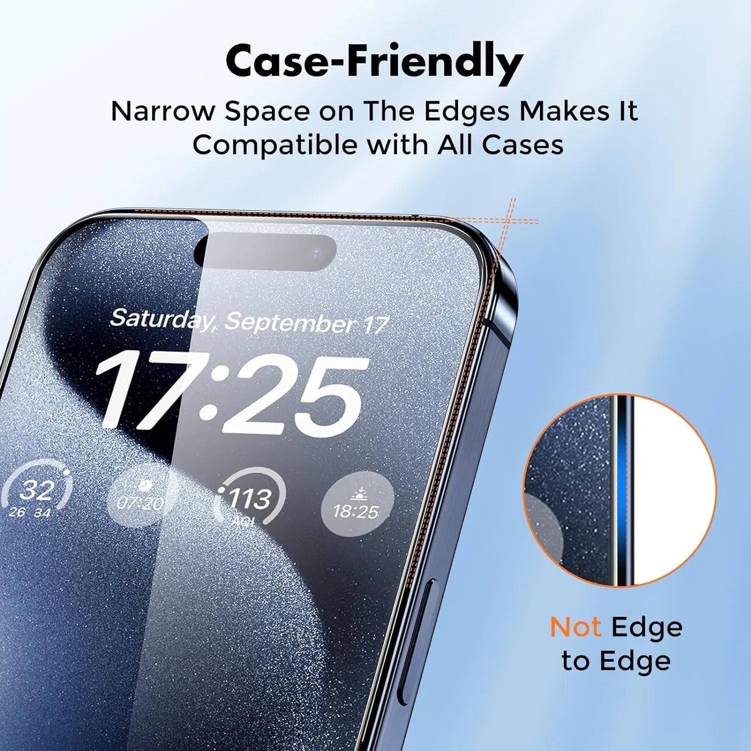 Entronix Clear Screen Protector Compatible with iPhone 14 Pro Max - 2-Piece Combo