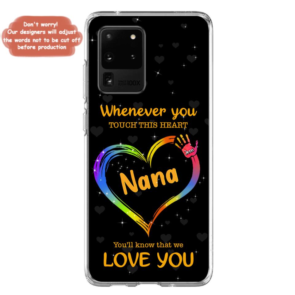 Personalized Phone Case - Whenever You Touch This Heart, You'll Know That We Love You - Case For Iphone and Samsung