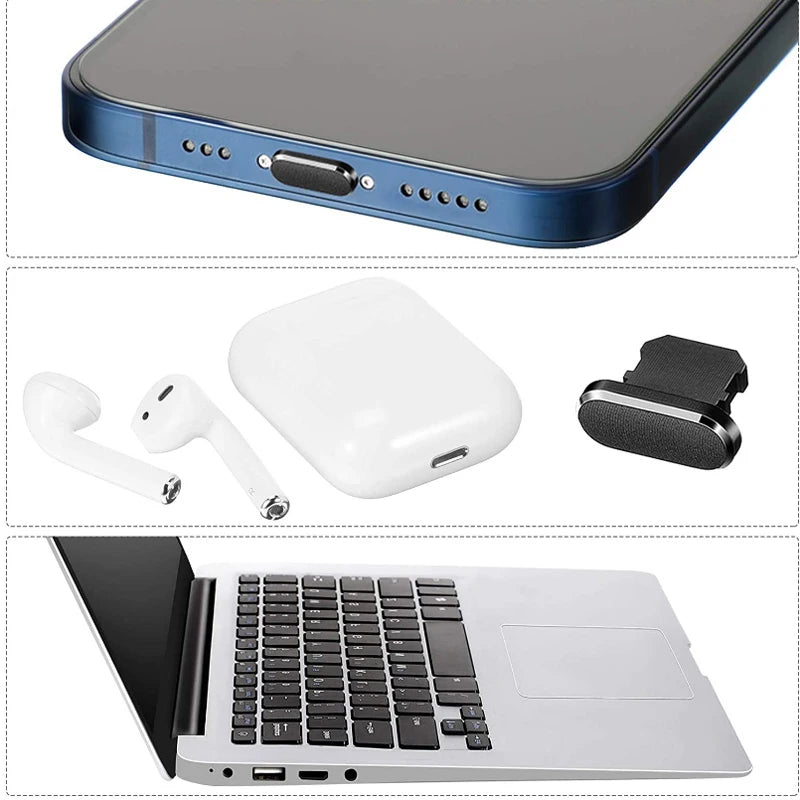 13Pcs Mobile Phone Charging Port Dust Plug For IPhone 14 13 12 Pro Max Port Cleaner Tool Kit Computer Keyboard Cleaner Brush Set