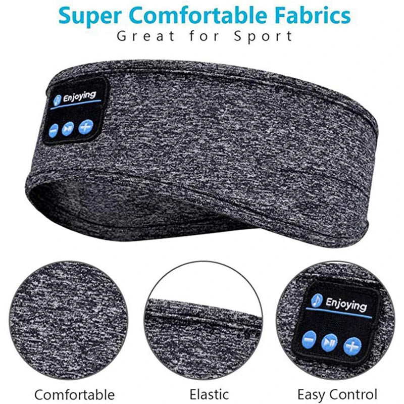 Bluetooth Earphones Sports Side Sleeping Headband Elastic Wireless Headphones Music Eye Mask Wireless Bluetooth Headset Headband
