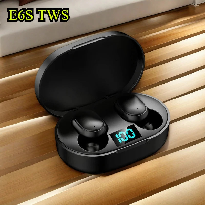 E6S Air Pro Fone Bluetooth Earphones Wireless Headphones LED Display Noise Cancelling Earbuds by Mic Wireless Bluetooth Headset