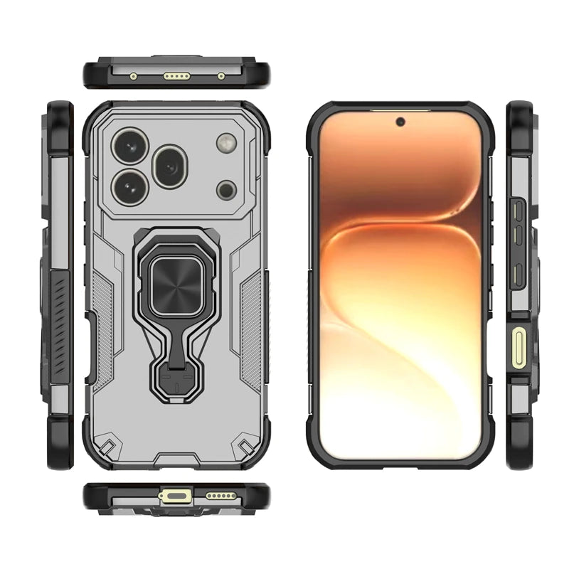 Heavy Armor Case For Honor 600 Magnetic Suction Stand Phone Holder Back Cover Honor 600 Pro Case For Honor 600 Case 6.57 inch