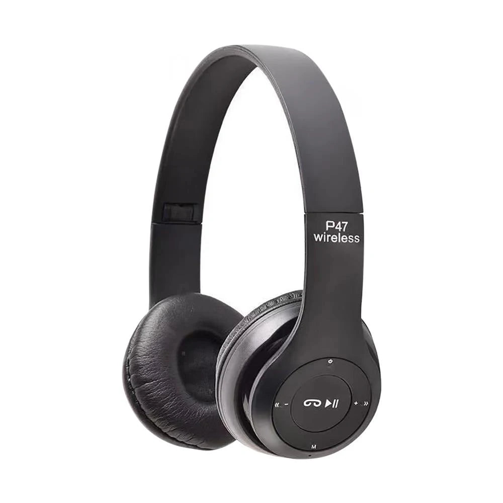 P47 Wireless Earphones 5.0 Bluetooth Headset Folding Series HiFi Stereo Bass Sports Game Headset With Mic For Mobile Phone Game