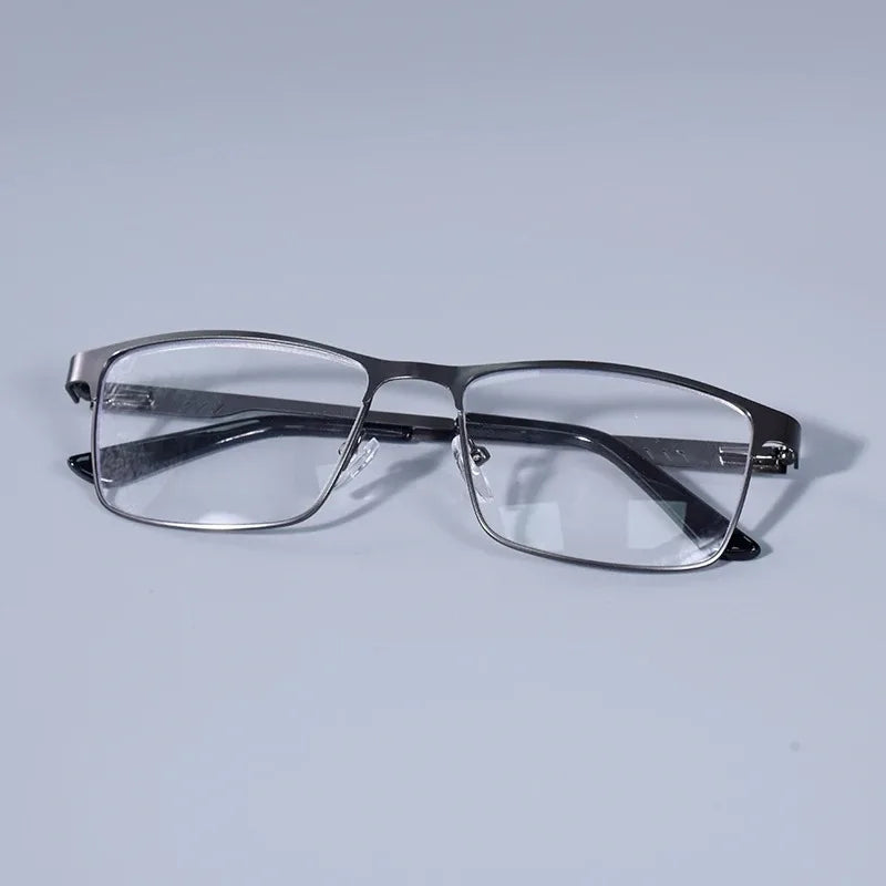 +0.75 1.25 1.5 1.75 2.0 2.25 2.75 Anti Blue Mens Glasses Men Square Metal Large Frame Reading Presbyopia Glasses Gafas Lectura