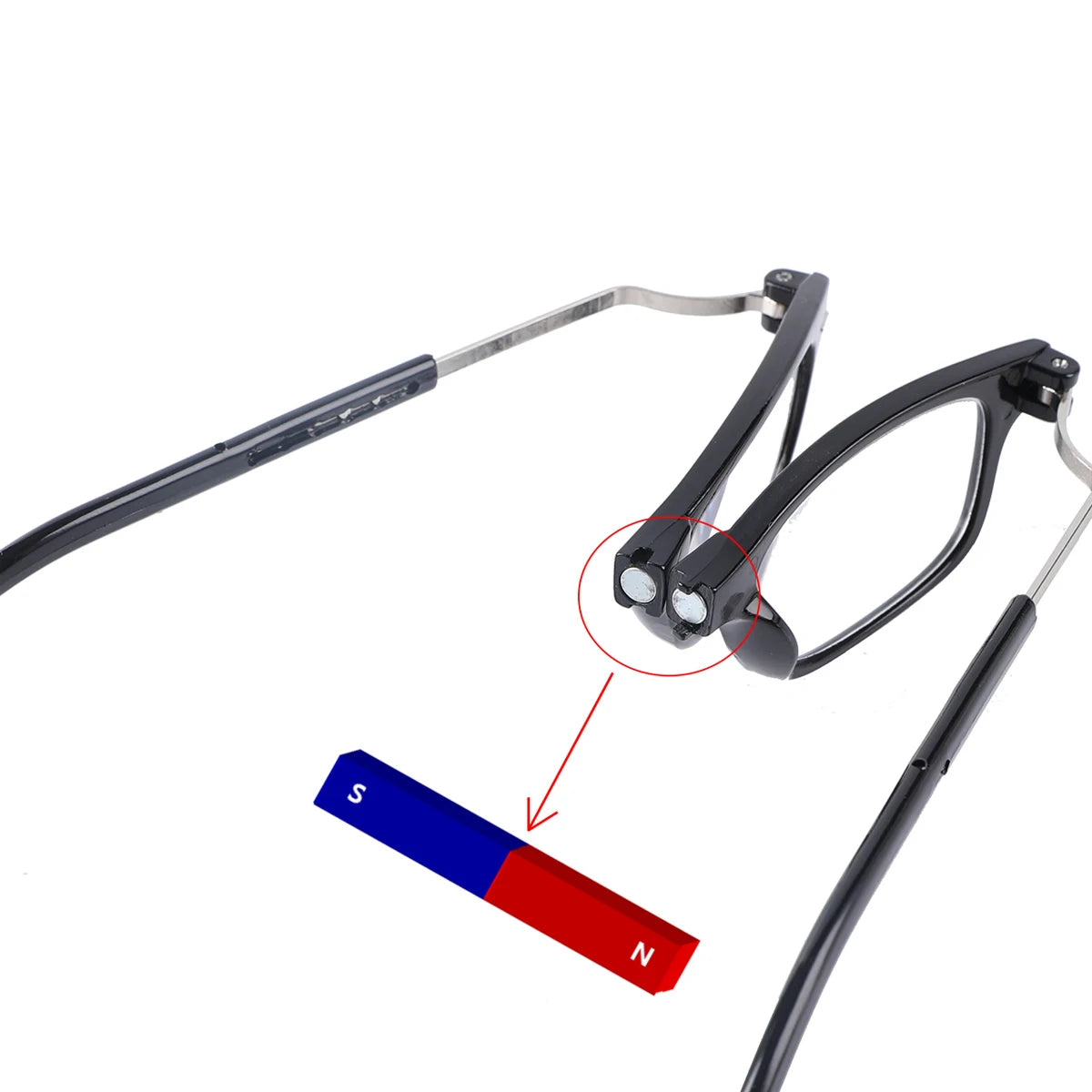Portable Folding Reading Glasses High Definition Resin Fashion Presbyopic Eyeglasses Neck Reading Glasses Reading Glasses Men