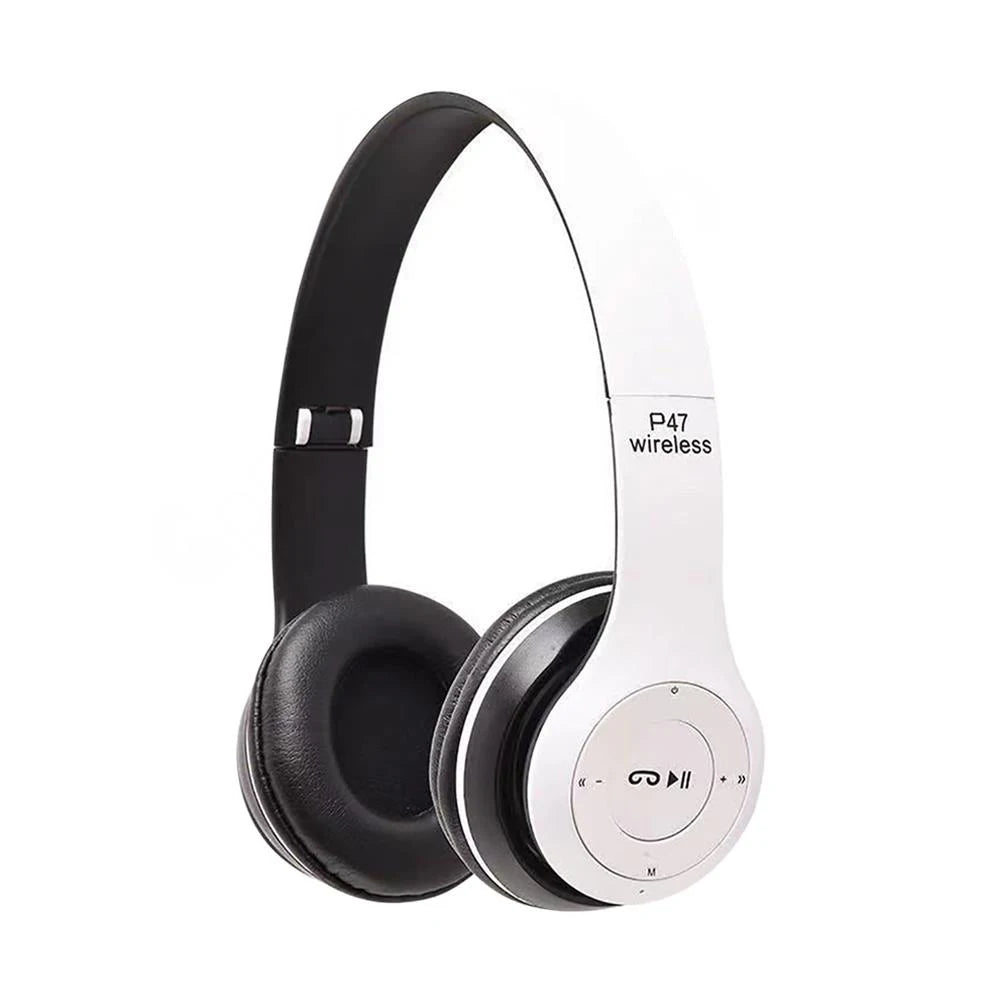 P47 Wireless Earphones 5.0 Bluetooth Headset Folding Series HiFi Stereo Bass Sports Game Headset With Mic For Mobile Phone Game