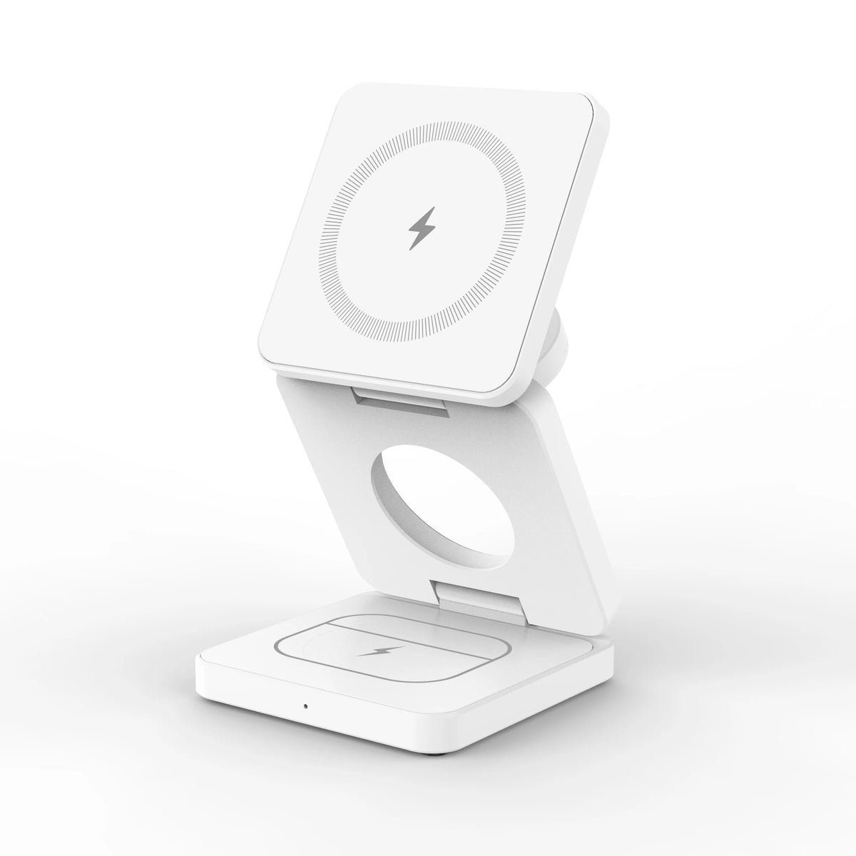 Qi1/Qi2.2 Foldable 3-in-1 Magnetic Wireless Charging Station for iPhone 12~17 Series AirPods iWatch Portable Travel Charger