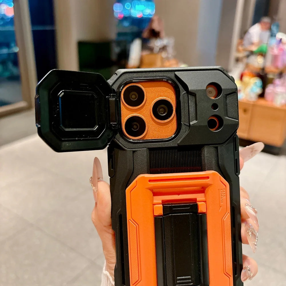 Phone Case For iPhone 17 16 15 14 13 Pro Max Plus Heavy Duty Protection With Sliding Camera Cover And Card Clip Cover Shockproof