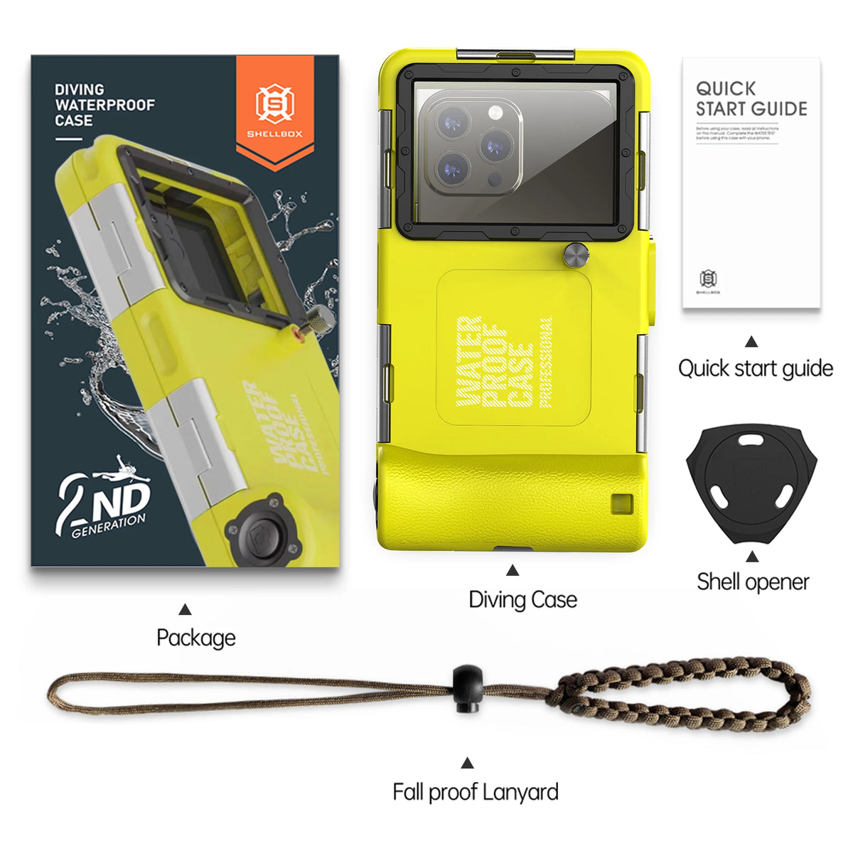 Multi-Functional, Durable, Waterproof, 15m/50ft, Universal 6.9 Inch Waterproof Phone Case, IP68, Professional Diving Photography
