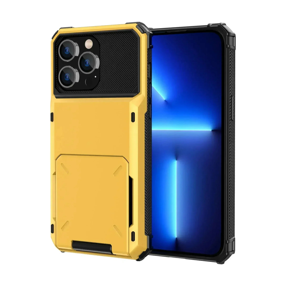 Card Holder Case For iPhone 18 Pro Max 17e 17 Pro Max 16 15 14 13 Heavy Duty Wallet Hidden Flip Slot Protective Hard Back Cover