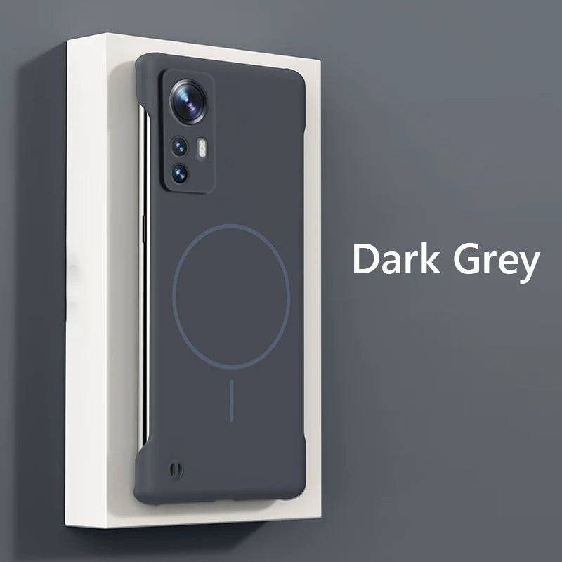 For Magsafe Frameless Magnetic Wireless Charging Phone Case For Xiaomi 12 Pro 12X Xiaomi12 Pro 5G Slim Hard Back Cover