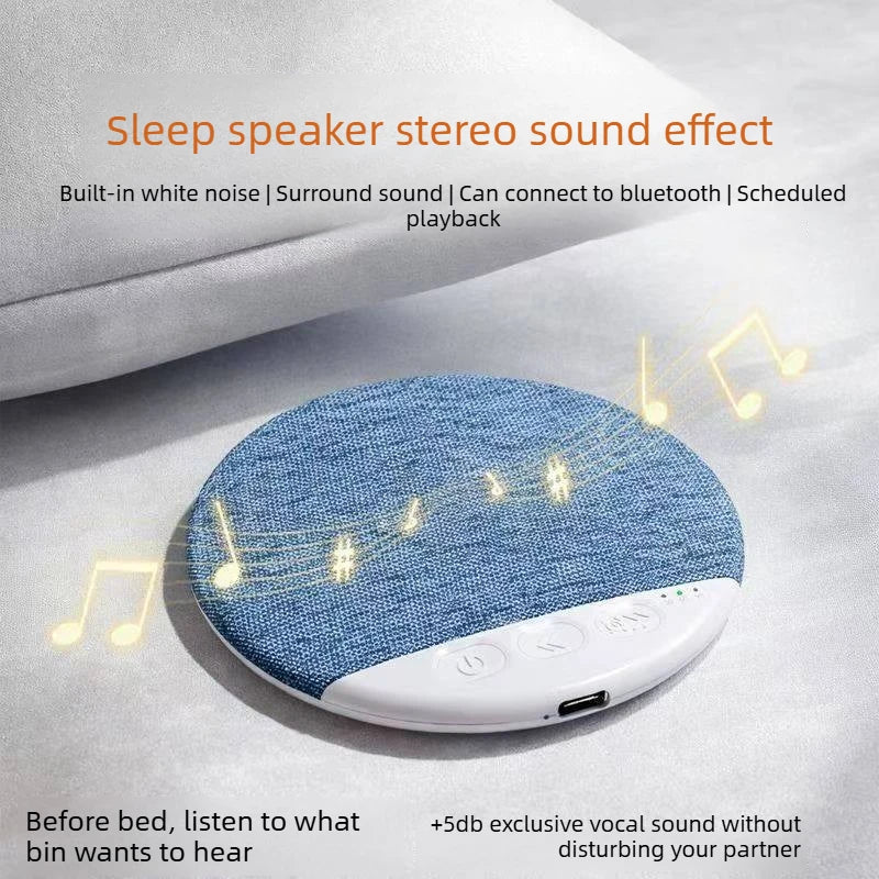 Mini Wireless Bluetooth Noise Sleep Speaker Under Pillow High Tech Sound Disc Portable Rechargeable Gift for Insomnia Relaxation
