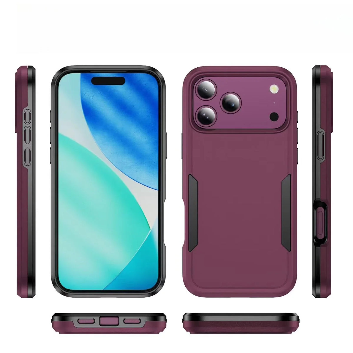 Heavy Duty Armor Shockproof Phone Case for IPhone 18 Promax 17 Air 16 15 14 Plus 13 12 11 Pro Max Hard PC Protector Back Cover