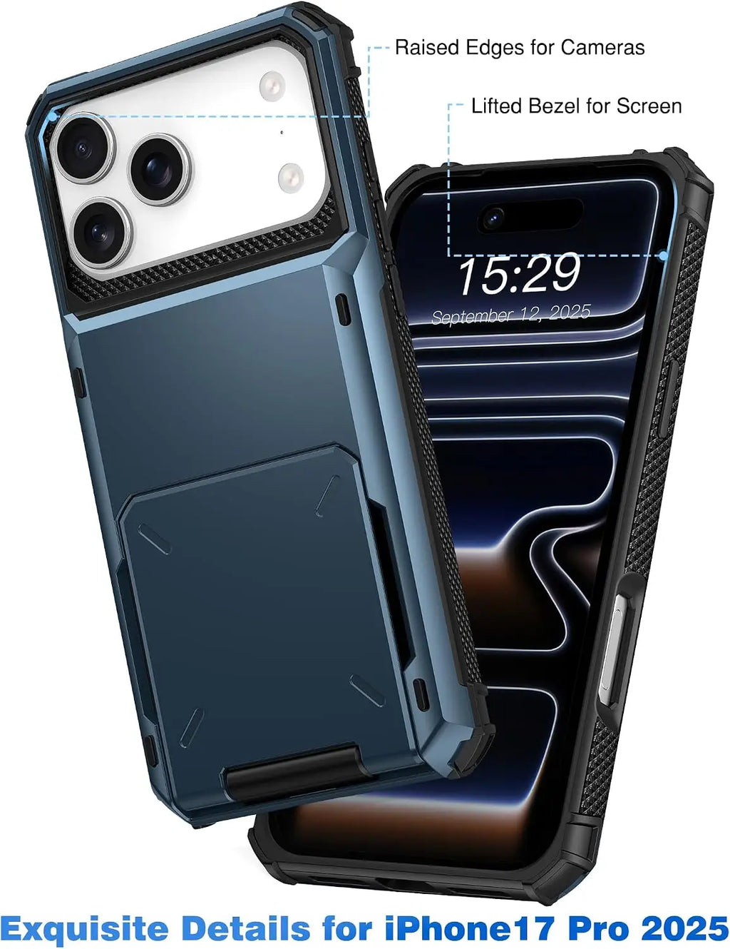 Case For iPhone 18 Pro Max 18 Pro 17 Pro Max 17 Pro Card Holder Heavy Duty Wallet Hidden Flip Slot Protective Hard Back Cover
