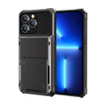 Card Holder Case For iPhone 18 Pro Max 17e 17 Pro Max 16 15 14 13 Heavy Duty Wallet Hidden Flip Slot Protective Hard Back Cover