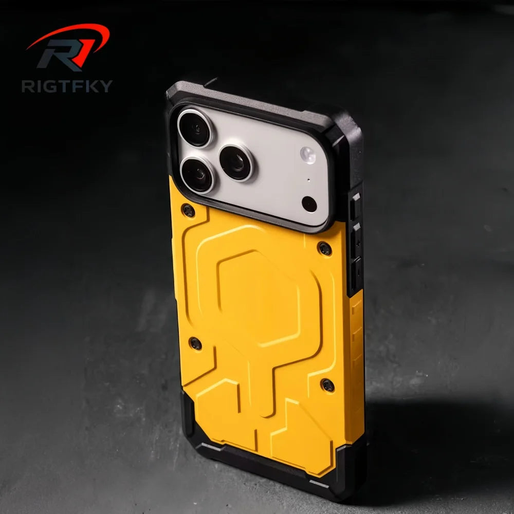 Original Military Heavy Armor Shockproof Phone Case For Iphone 17 Pro Max Air 16 15 14 13 12 Magnetic Rugged Protective Cover