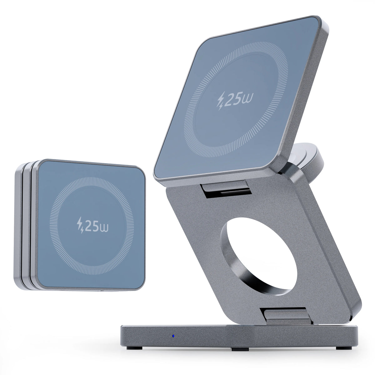 Qi1/Qi2.2 Foldable 3-in-1 Magnetic Wireless Charging Station for iPhone 12~17 Series AirPods iWatch Portable Travel Charger