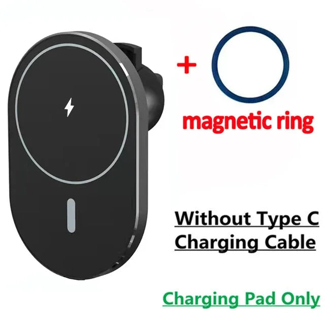 15W Magnetic Car Wireless Chargers Air Vent Phone Holder For Magsafe iPhone 17 16 15 14 13 12 Pro Max Car Fast Charging Stand
