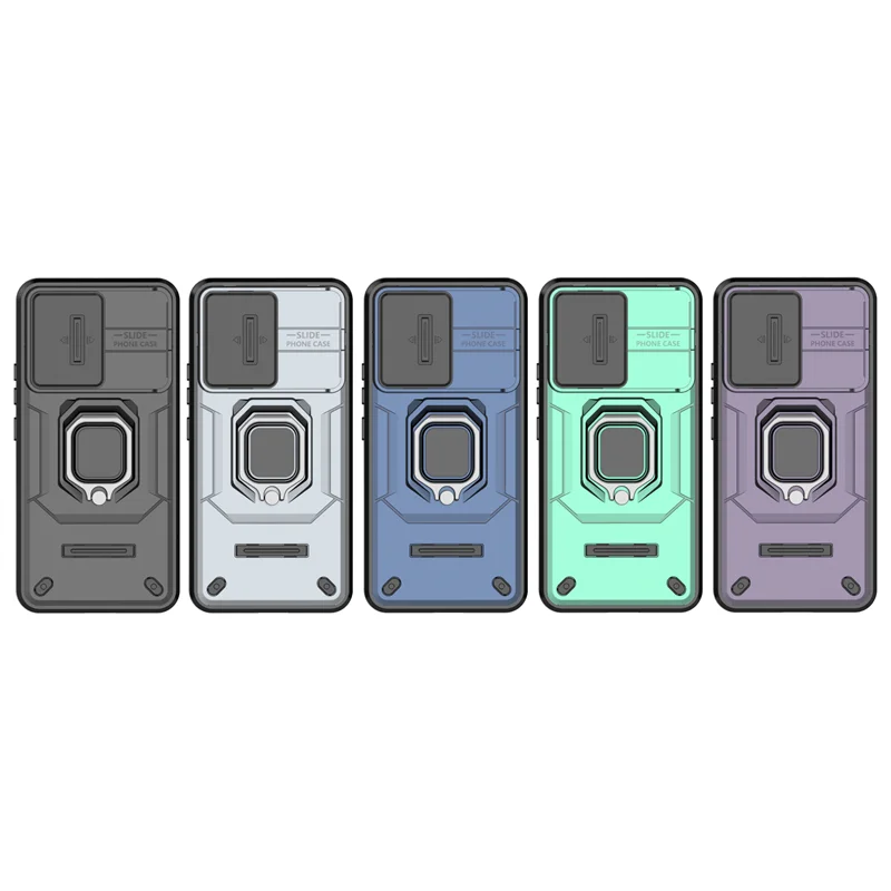 For Honor 400 Case Slide Windows Cover Honor 400 Funda Coque Battle Stand Holder Push Lens Shockproof Phone Case Honor 400
