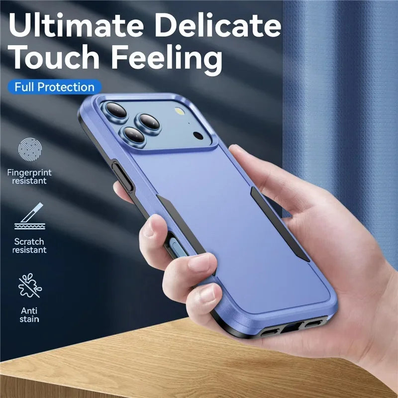Heavy Duty Armor Shockproof Phone Case for IPhone 18 Promax 17 Air 16 15 14 Plus 13 12 11 Pro Max Hard PC Protector Back Cover