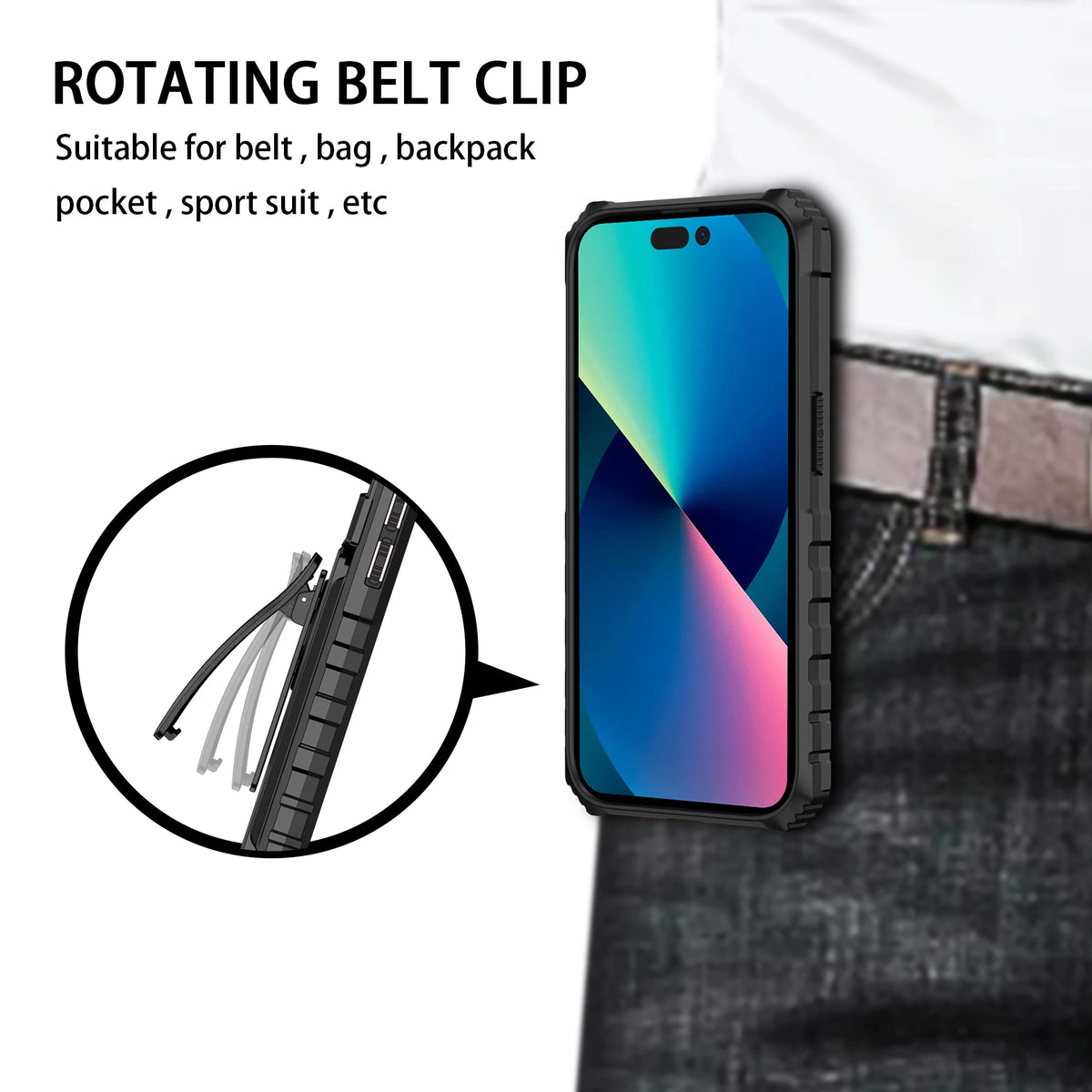 Heavy Duty Armor Case For iPhone 16 15 Pro Max 14 Plus 13 12 11 X XS Max XR Cover Belt Clip Holster Kickstand Coque Funda