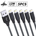 5Packs USB To Lightning Cable For IPhone14 13 12 11 Pro Max X XS XR 12W Fast Charging Cable Data Wire Cord USB C Cable For iPhon