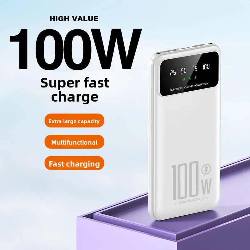100W 20000mAh Power Bank Super Fast Charging Battery High Capacity Digital Display PowerBank