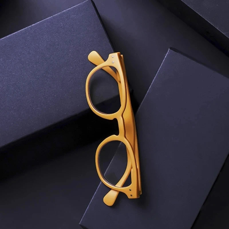 Reading Glasses for Men/Women,Style Design Round Frame,Spring HInge Lightweight Prescription Readers Eyeglasses