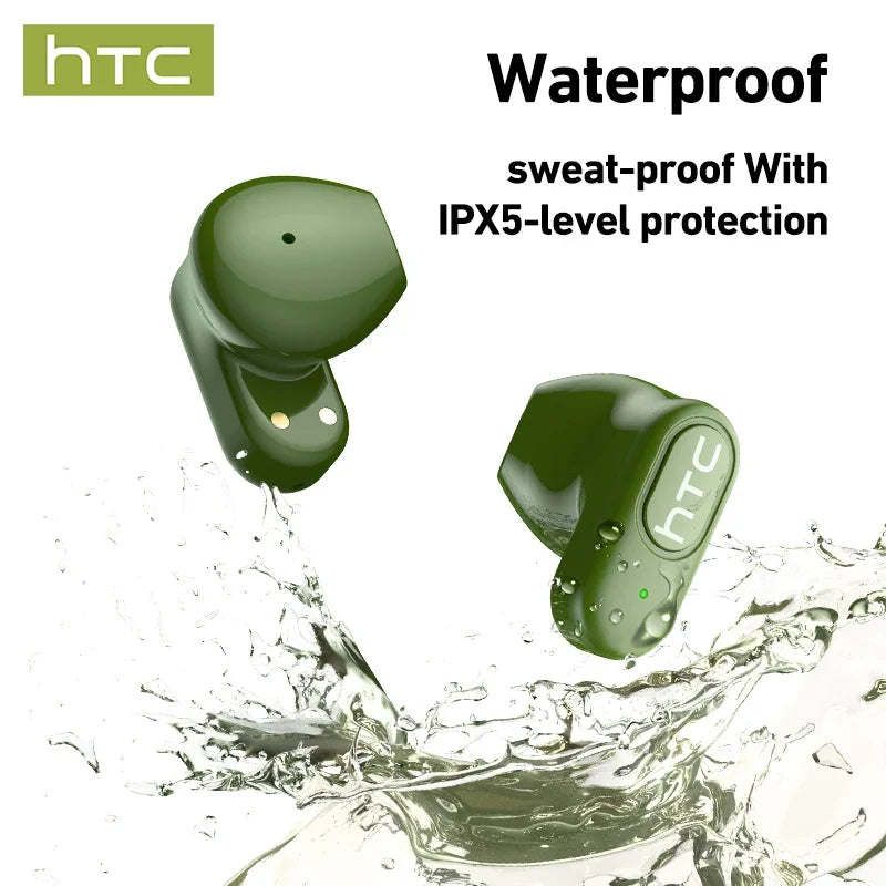 HTC NE51 Bluetooth V6.0 Earphone AI Translation Earbuds Noise Reduction Wireless Headphones HD Long-Life Bluetooth Earphones