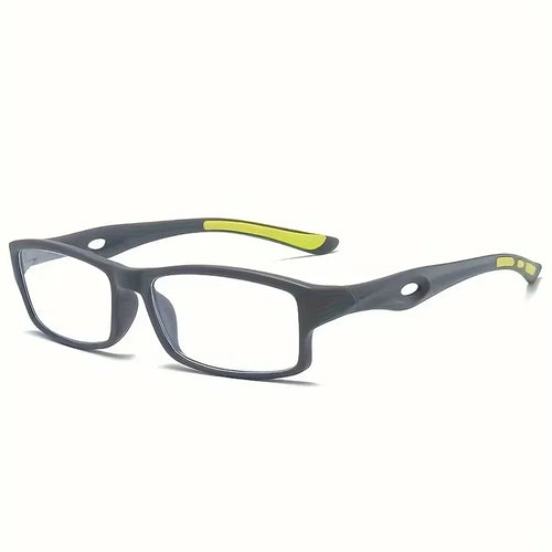 3/5PCS Sport Style Non-Prescription Reading Glasses Anti-Blue Light Rectangular Full Rim Eyewear, PC Frame Material