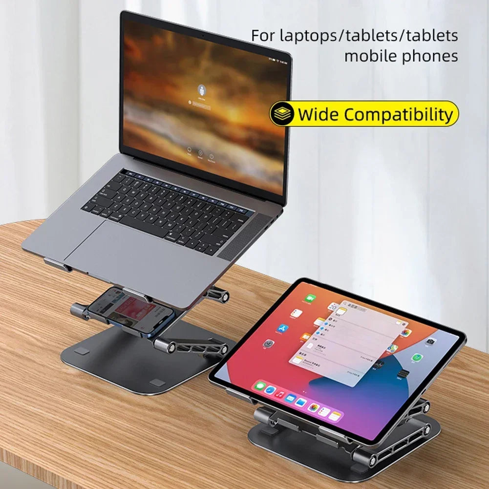 New Foldable Laptop Stand 3 Layer Adjustable Height Metal Notebook Stand Tablet Stand for Laptops/tablets/mobile Phones