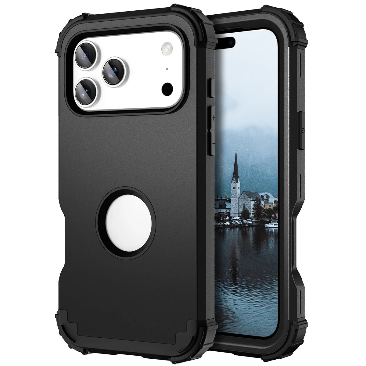 Heavy Duty Armor Defender Phone Case For iPhone 18 17 16 15 14 13 Pro Max Plus 17Air with Logo View Shockproof Protection Cover
