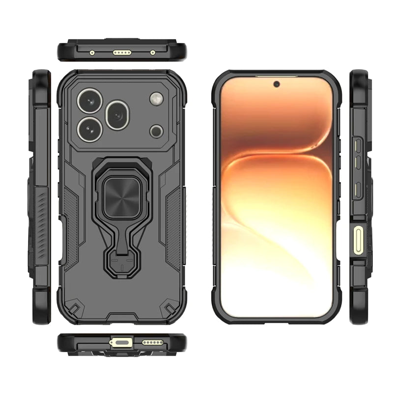 Heavy Armor Case For Honor 600 Magnetic Suction Stand Phone Holder Back Cover Honor 600 Pro Case For Honor 600 Case 6.57 inch