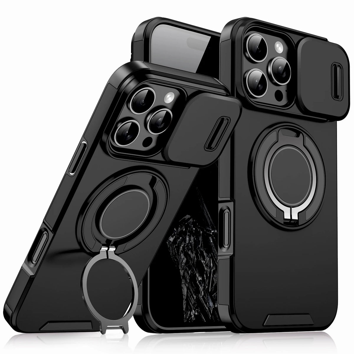 Shockproof Armor Case Cover For iPhone 18 17 16 15 14 13 12 11Pro Max 16Pro IPhone16 Stand Holder Surpport Car Mount Adsorption