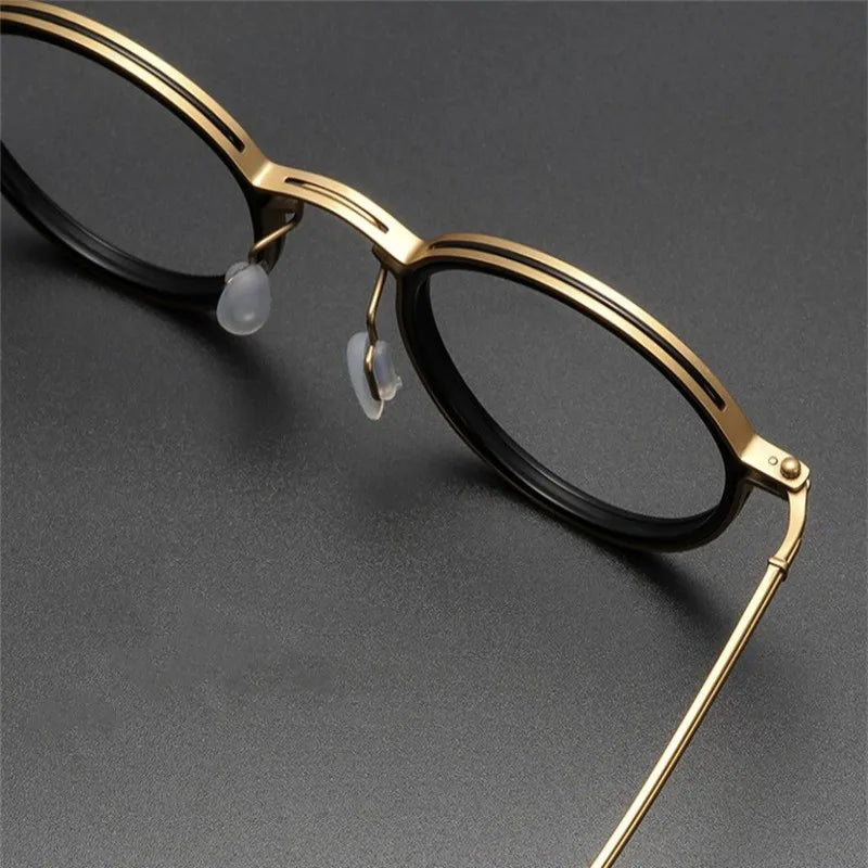 Reading Glasses Men High Quality Round Alloy Magnifying Glasses Eye Prescription 0 To +4 Clear Lens Anti Blue Light Glasses New