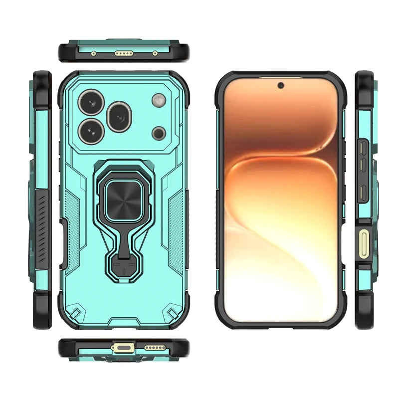 Heavy Armor Case For Honor 600 Magnetic Suction Stand Phone Holder Back Cover Honor 600 Pro Case For Honor 600 Case 6.57 inch