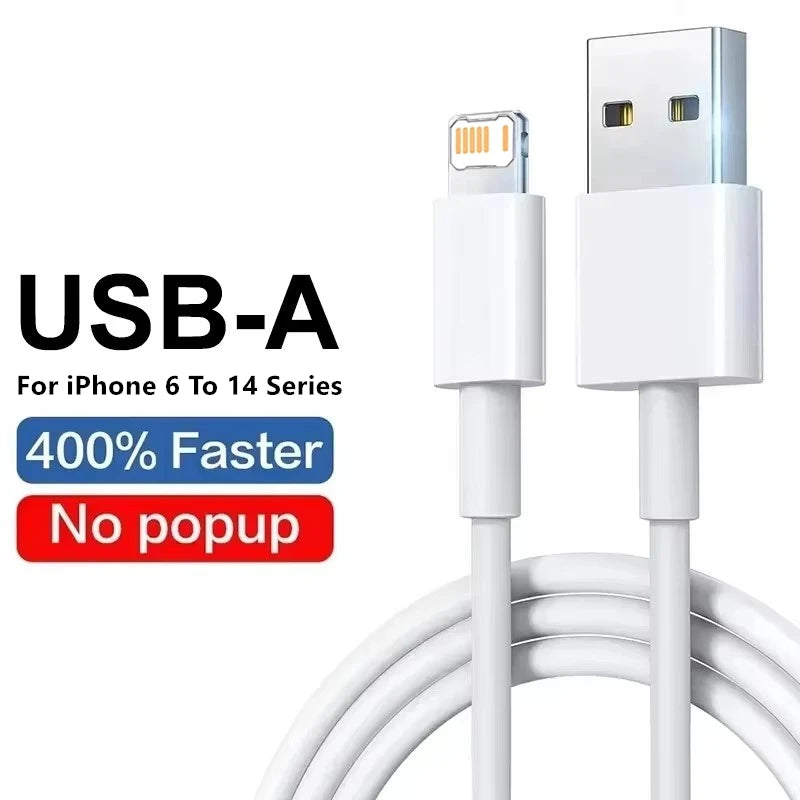 3PCS USB Fast Charging Cable For iPhone 6 6S 7 8 14 Plus X XR XS Max 11 12 13 Mini 14 Pro Max SE Rapid Charge USB Data Cables