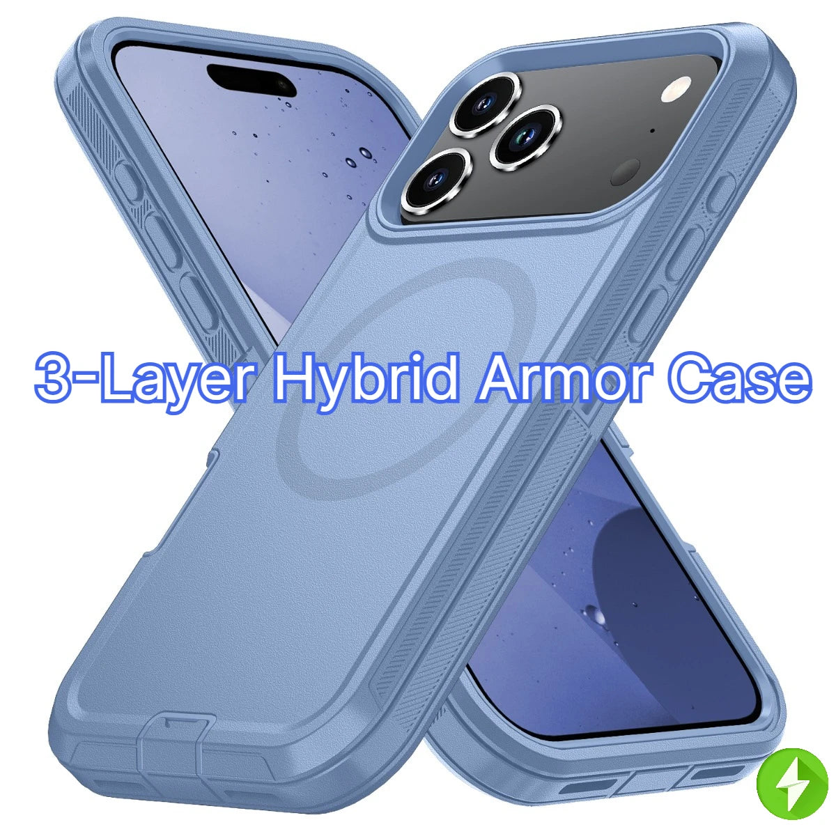 Heavy Duty Hybrid Defender 3-Layer Phone Case for iPhone 13 14 17 18 Pro Max 16 15 Plus Air for Magsafe Rugged Armor Cover Funda
