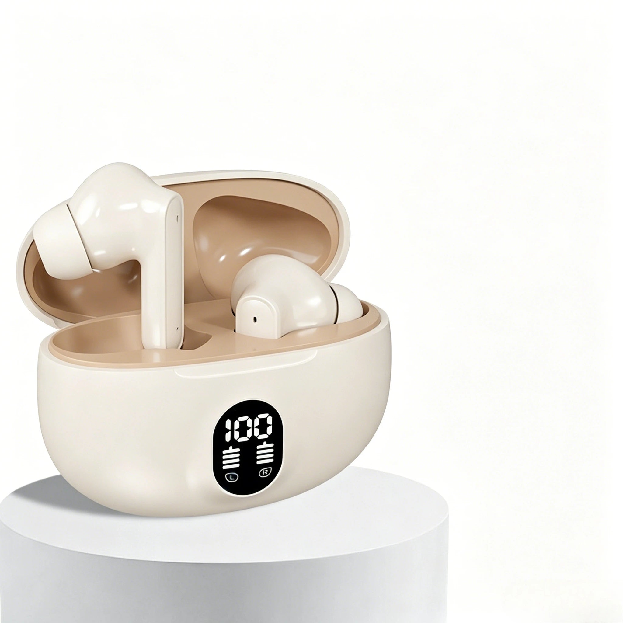 Mini Slim TWS Wireless Bluetooth Earbuds Noise Isolation Long Playtime Battery Built-In Mic for Hands-Free Calls Music Streaming