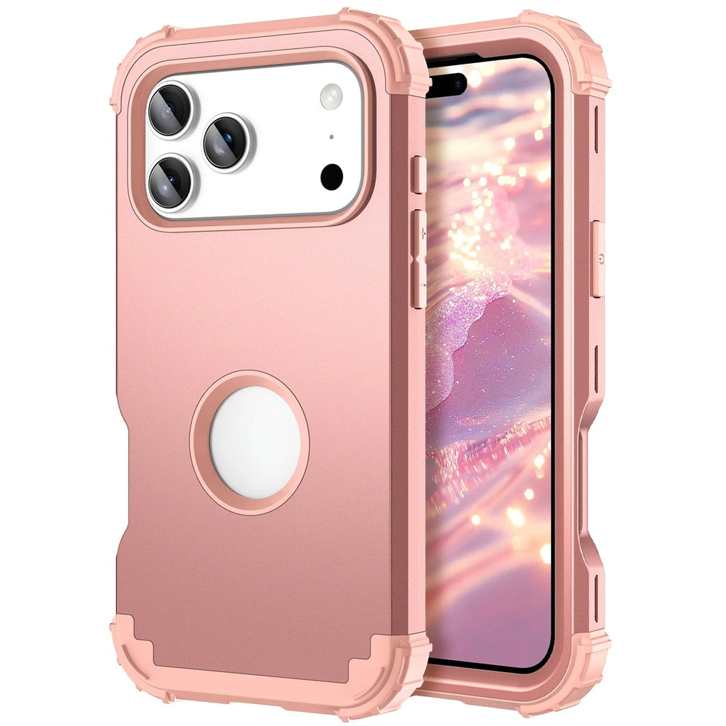 Heavy Duty Armor Defender Phone Case For iPhone 18 17 16 15 14 13 Pro Max Plus 17Air with Logo View Shockproof Protection Cover