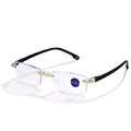 1Pcs Rimless Reading Glasses For Men Women Retro Square Ultralight Anti Blue Light Eyewear Presbyopia Optical Eyeglasses