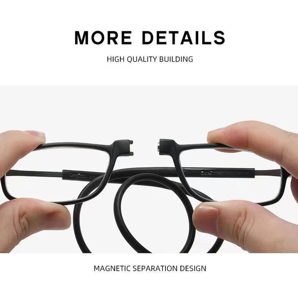 Portable Folding Reading Glasses High Definition Resin Fashion Presbyopic Eyeglasses Neck Reading Glasses Reading Glasses Men