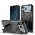 Phone Case - Heavy Duty Shock Resistant Armor Magnetic Phone Case for iPhone 18 Pro 17 Pro Max Invisible Stand Bumper Rear Cover