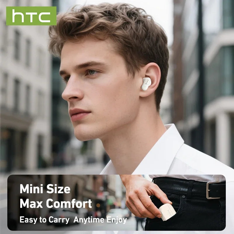 HTC NE51 Bluetooth V6.0 Earphone AI Translation Earbuds Noise Reduction Wireless Headphones HD Long-Life Bluetooth Earphones