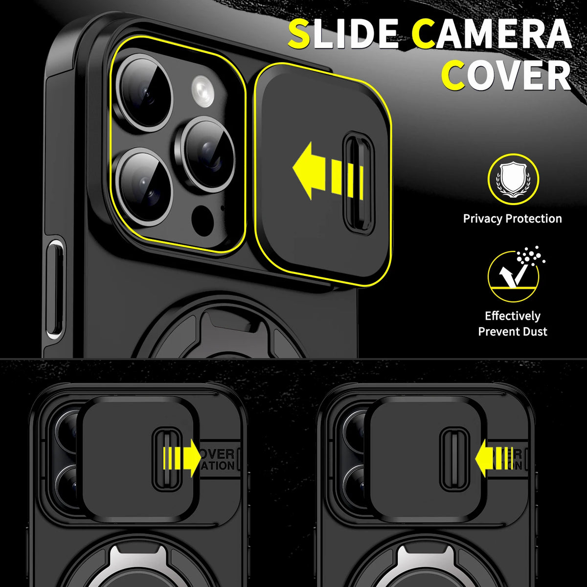 Shockproof Armor Case Cover For iPhone 18 17 16 15 14 13 12 11Pro Max 16Pro IPhone16 Stand Holder Surpport Car Mount Adsorption