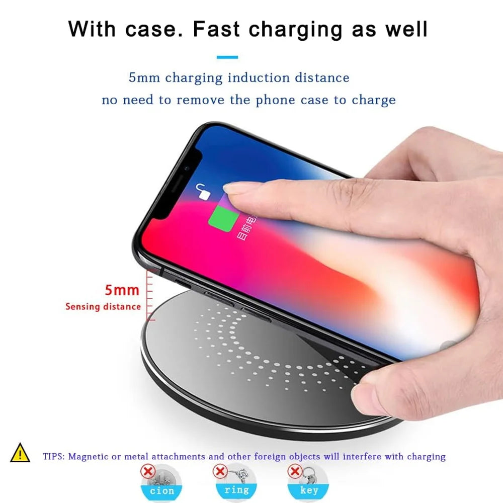 15W Fast Magnetic Wireless Charger | for IPhone17 16 15 14 13 Pro XS Max Mini X XR, USB Connector, Travel Operating Voltage ≤36