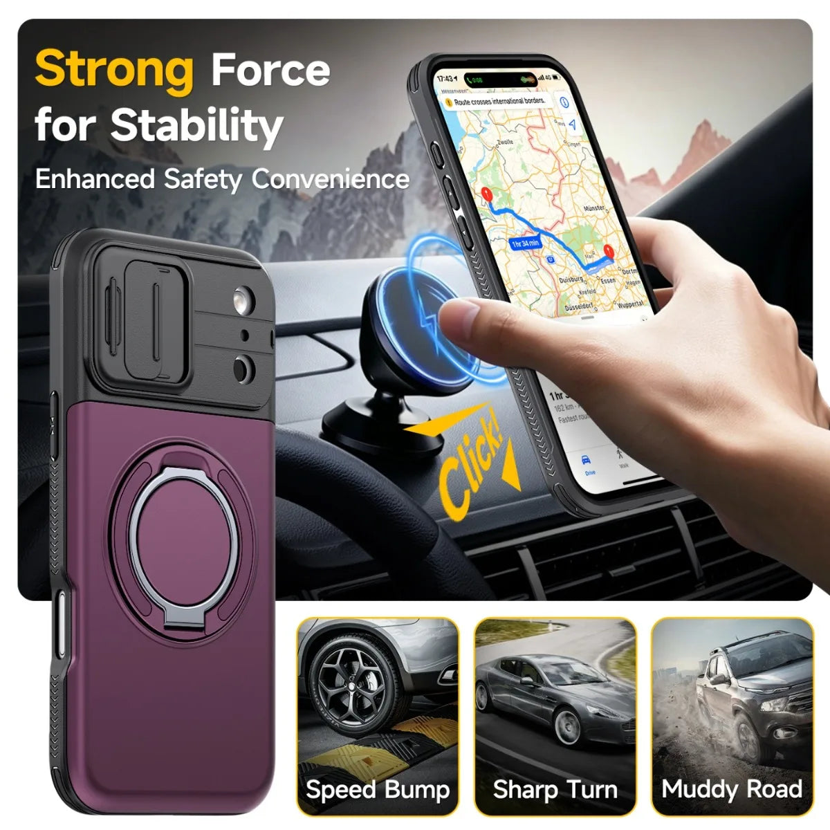 Heavy Duty Wallet Case for IPhone 18 17 16 15 14 13 12 Pro Max 17E 16E Shockproof Armor & Card Stand Holder Cover