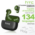 HTC NE51 Bluetooth V6.0 Earphone AI Translation Earbuds Noise Reduction Wireless Headphones HD Long-Life Bluetooth Earphones