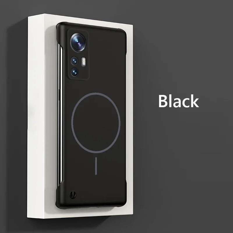 For Xiaomi 12  Frameless Magnetic Wireless Charging Phone Case For Xiaomi 12 Pro 12X Xiaomi12Pro 5G Slim Hard Back Cover